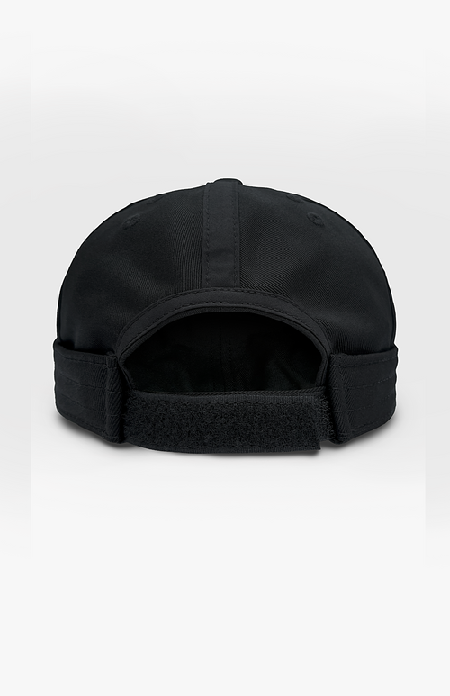 reverse baseball cap in black