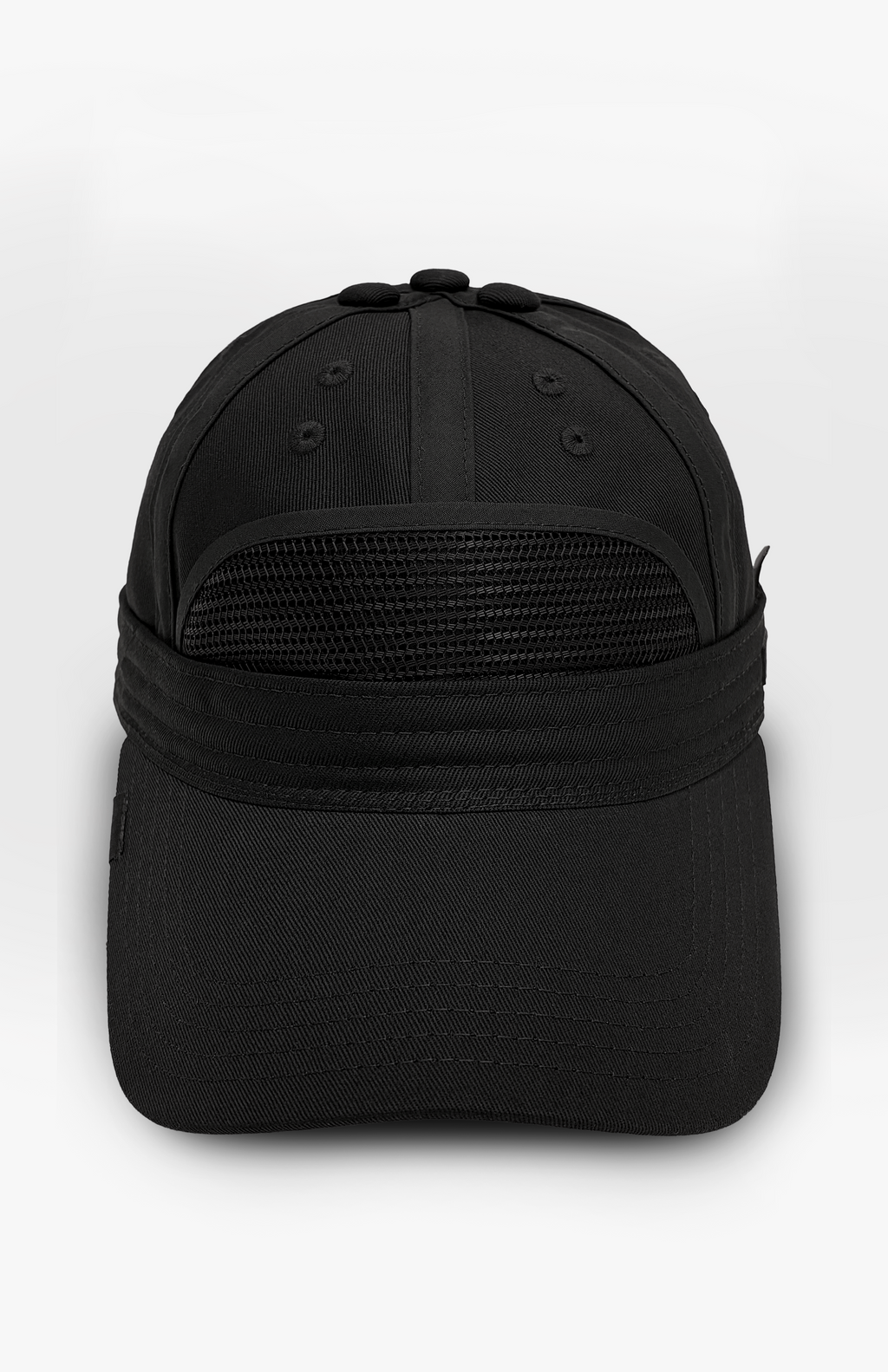 reverse baseball cap in black