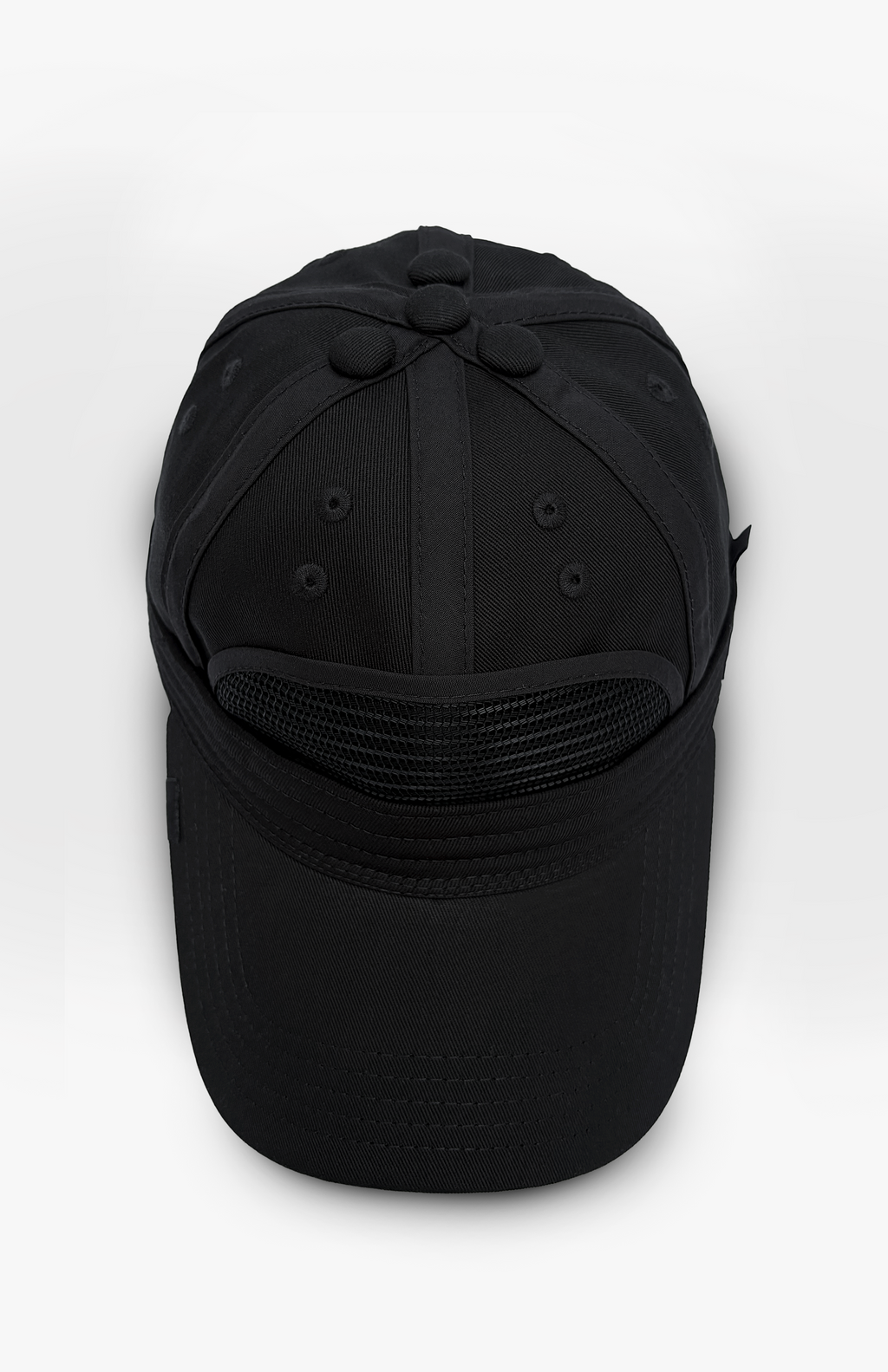 reverse baseball cap in black