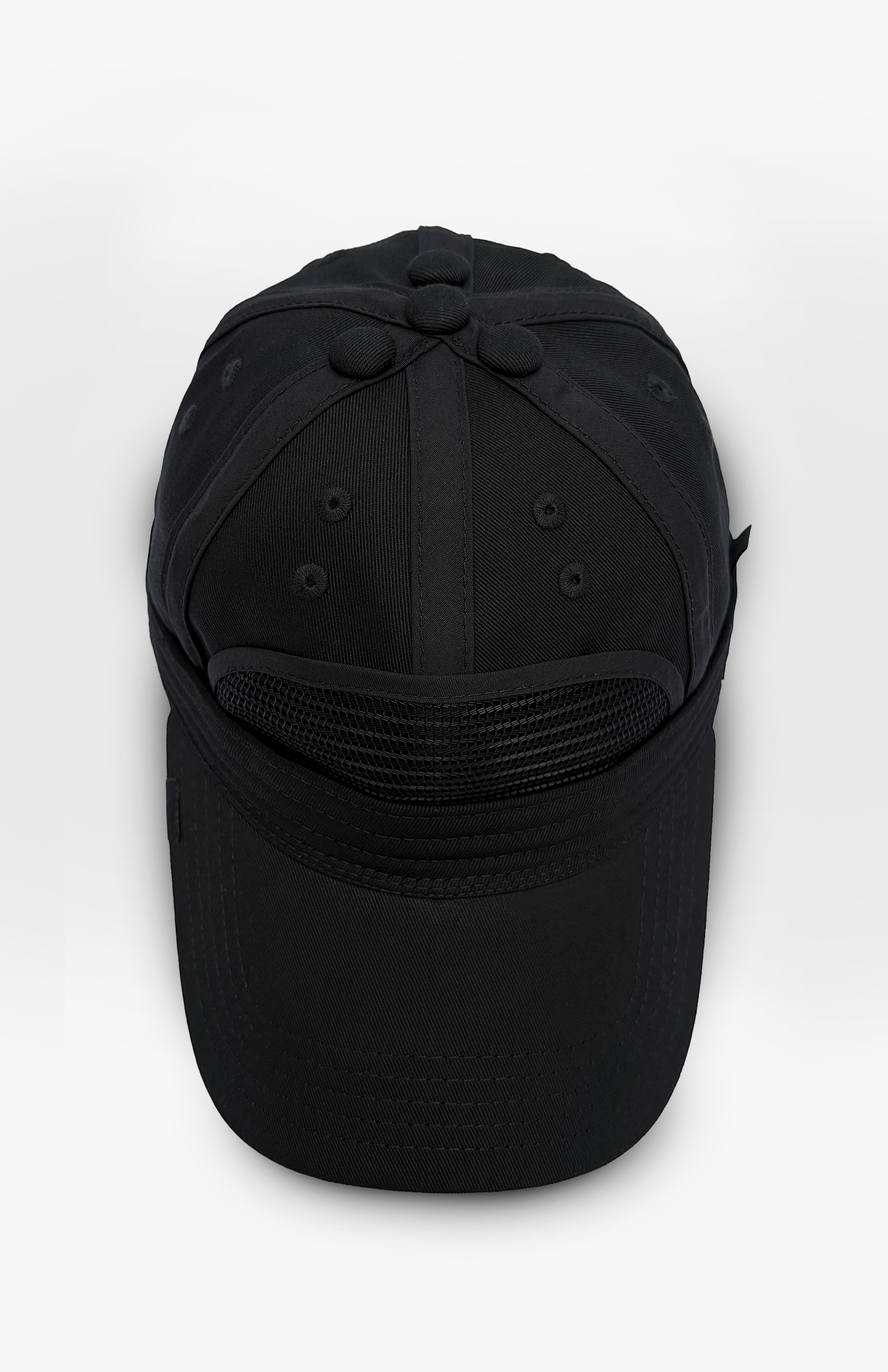 reverse baseball cap in black